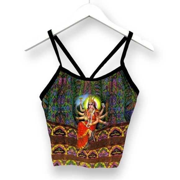 RARE Vintage Hot Skins Bodywear Cropped Tank with Shelf Bra NEW - Picture 1 of 2